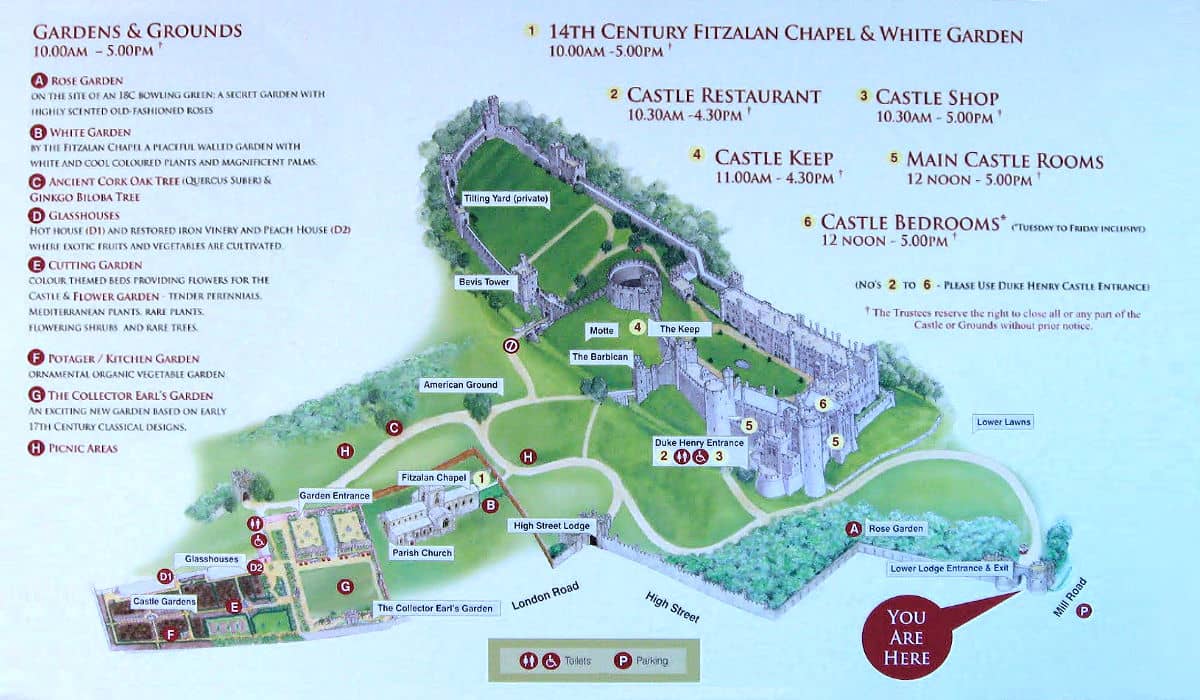 Arundel Castle map