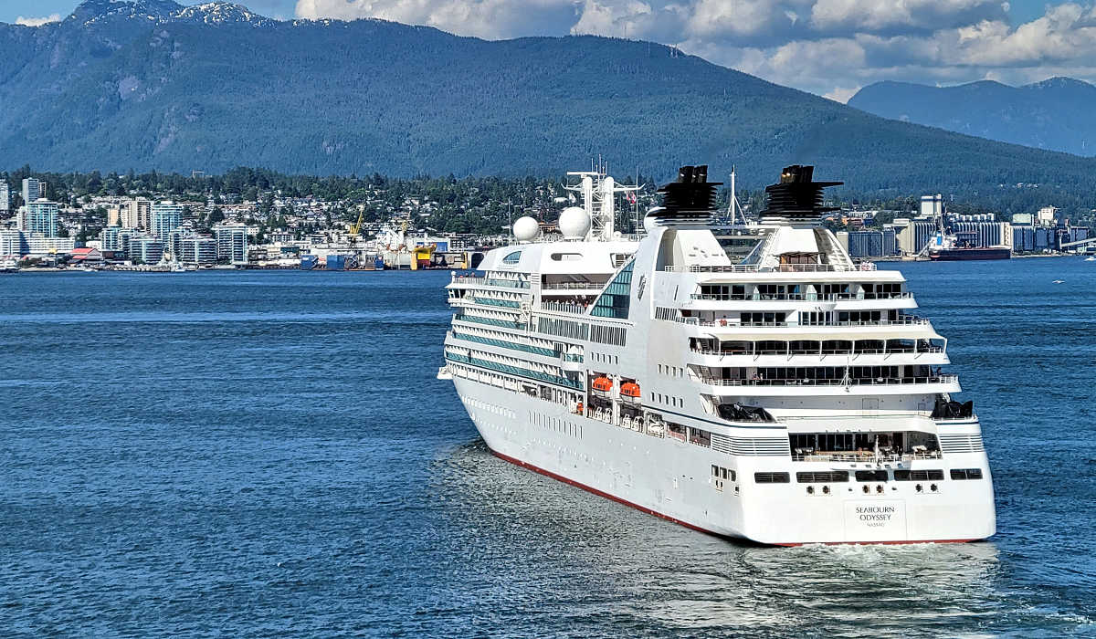 Seabourn Odyssey sailing out of Vancouver