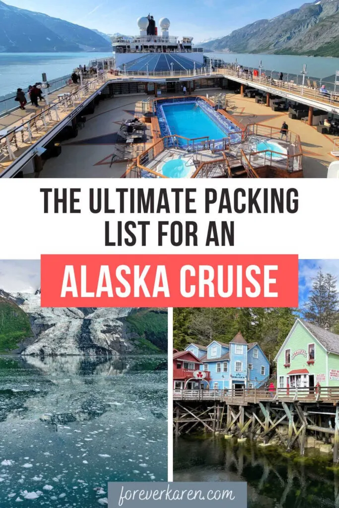 The deck of a cruise ship in Glacier Bay National Park, College Fjord, and Creek Street in Ketchikan