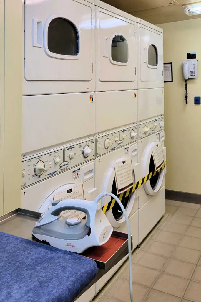 Cunard self-serve laundry room