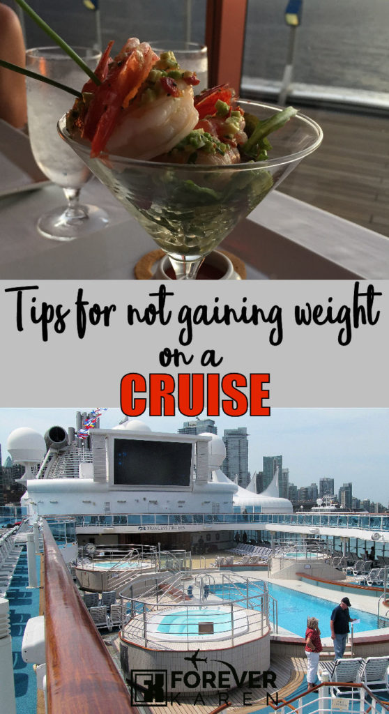 Cruising offers passengers amazing food selection. Sometimes it’s hard not to over indulge. Prevent gaining weight by taking the stairs, eating early, using the gym and drinking plenty of water. #cruisetips #weightwatchers #cruising 