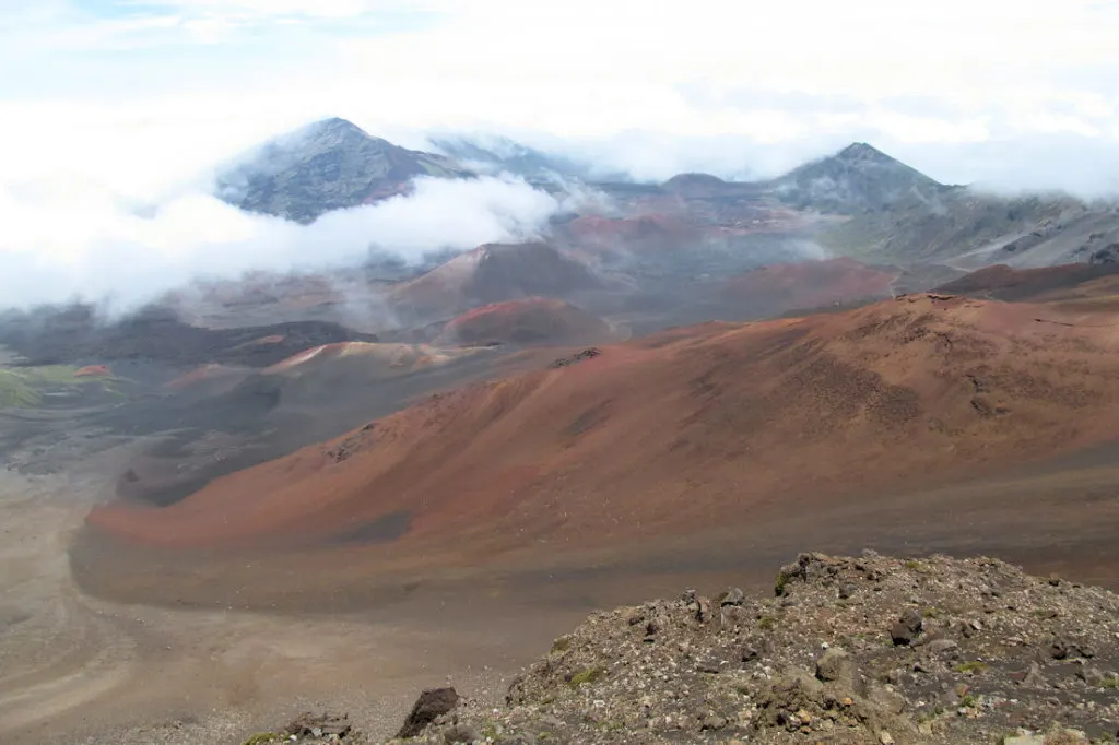 Haleakala National Park. Views into the crater