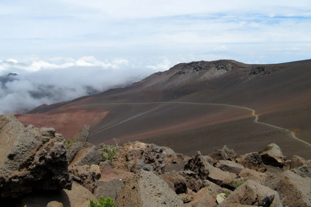 Haleakala National Park summit. Looking into the crater