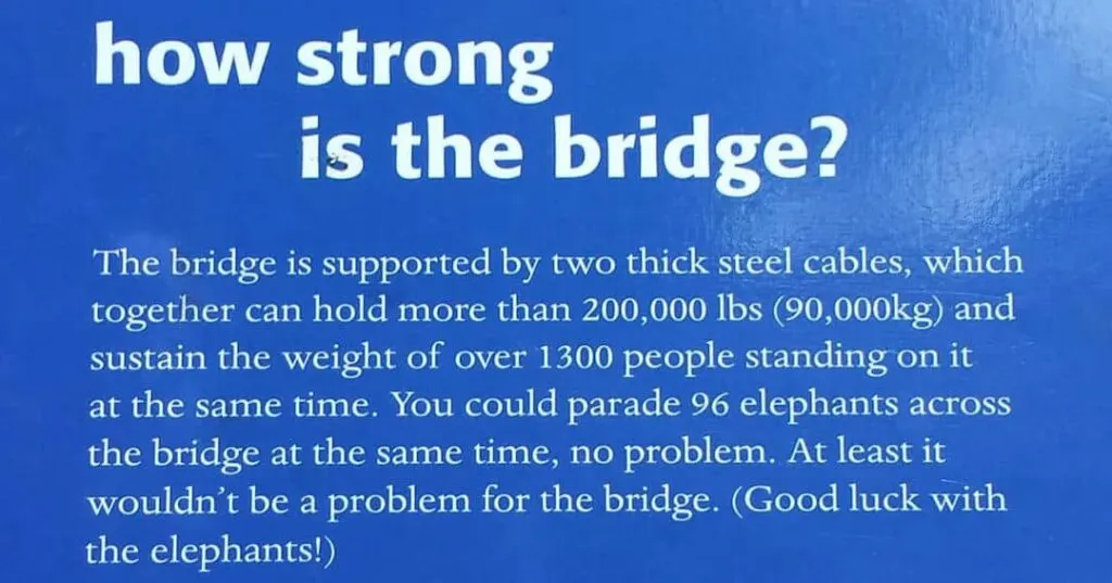 How strong is the Capilano Suspension Bridge