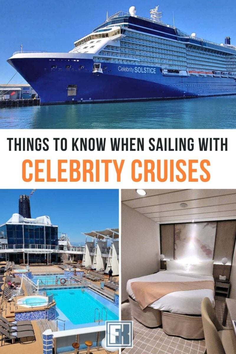 A Celebrity Cruise ship, pool deck and stateroom