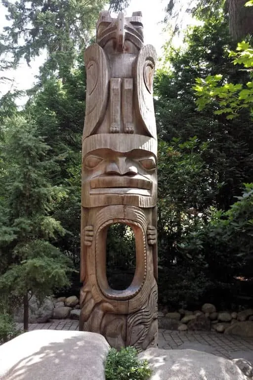 Totem pole at the Capilano Suspension Bridge, Canada