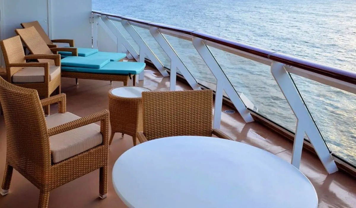 A large aft deck on a cruise ship