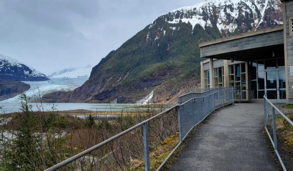 Mendenhall Glacier and visitors' center