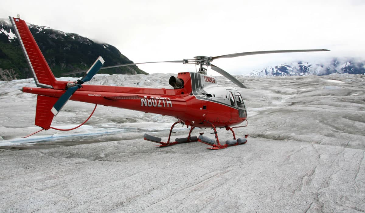 Temsco helicopter at Mendenhall Glacier