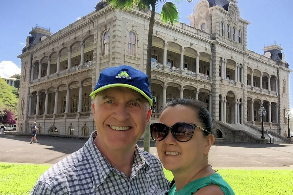 Brian and I at Iolani Palace on Oahu