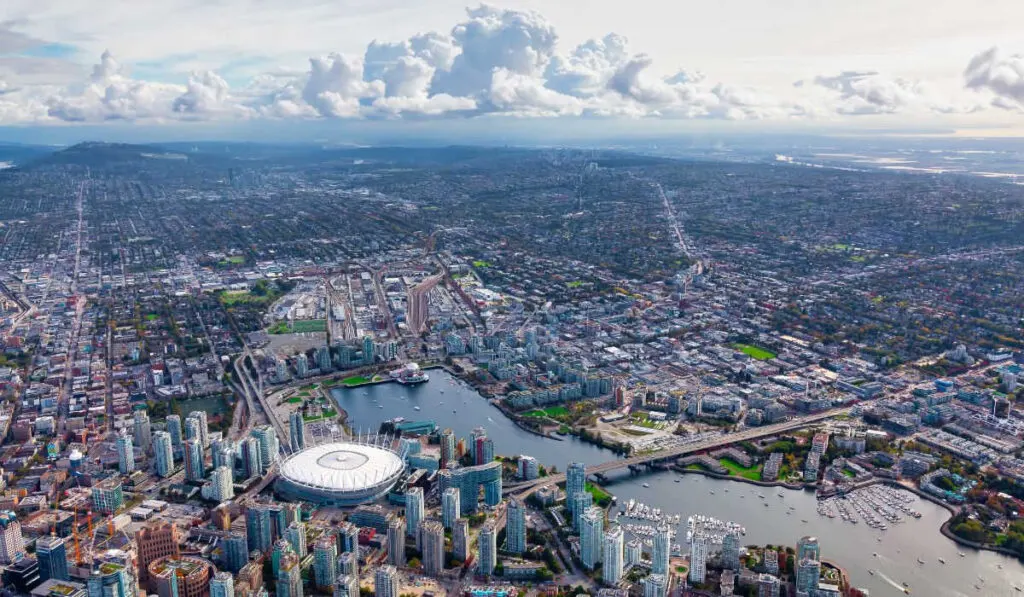 Metro Vancouver from a helicopter