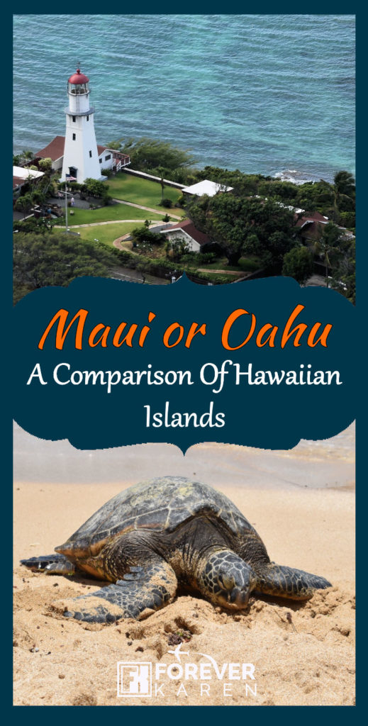 Oahu Vs. Maui, which island should you choose? Is Maui better? Is Oahu the best for first-timers? Each island has a different vibe and offers a variety of activities to suit everyone. Pick your island of choice based on what you want to do there. #hawaii #hawaiivacation #oahu #maui