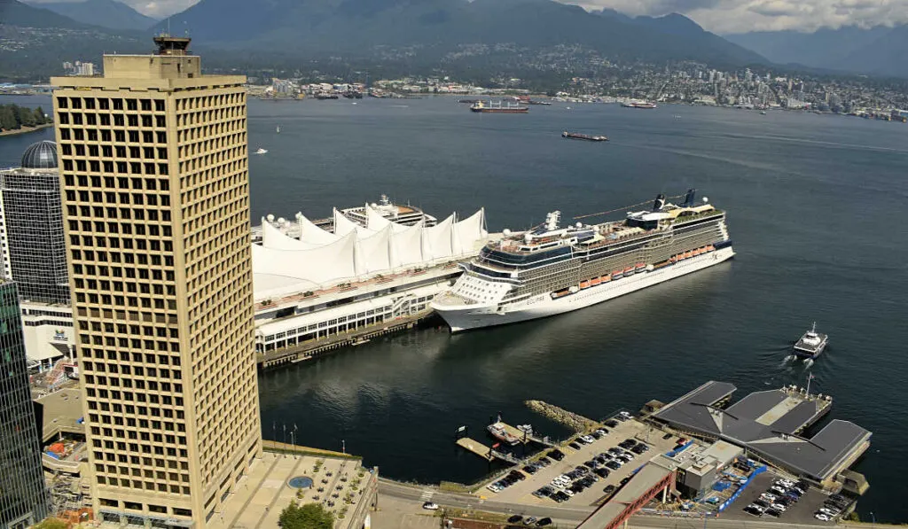 Canada Place and Burrard Inlet from Harbour Centre Lookout