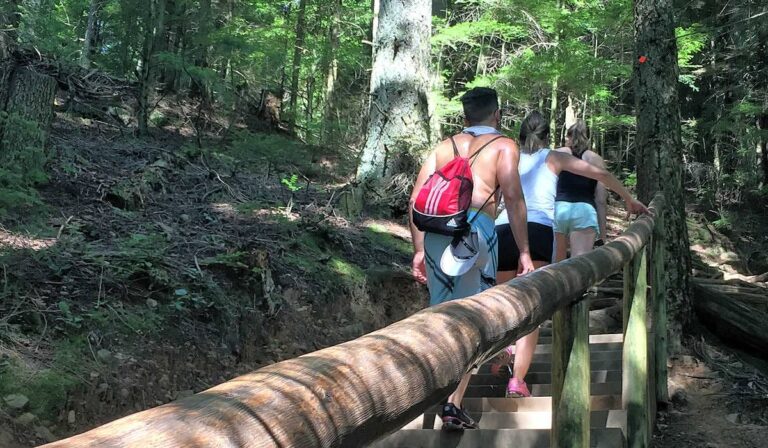 Hikers on the Grouse Grind Trail in Vancouver