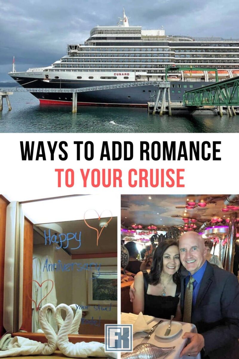 A Cunard cruise ship, message on a mirror, and a romantic dinner on the ship