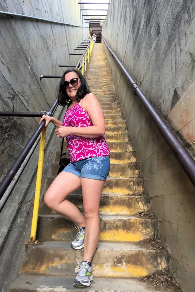 Stairs of doom at Diamond Head, Oahu