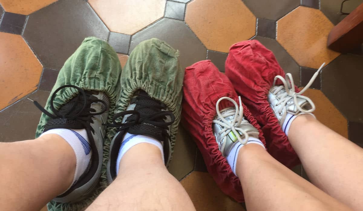 Booties worn in Iolani Palace