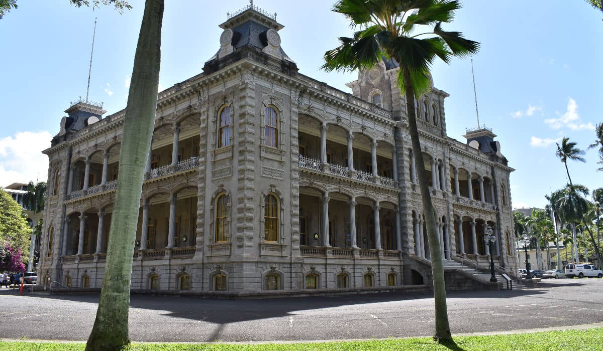 Iolani Palace in Honolulu, Oahu