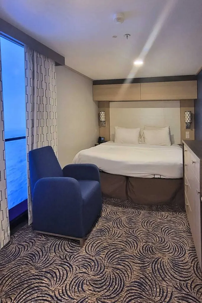 An interior virtual balcony stateroom