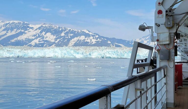 At Hubbard Glacier in Alaska