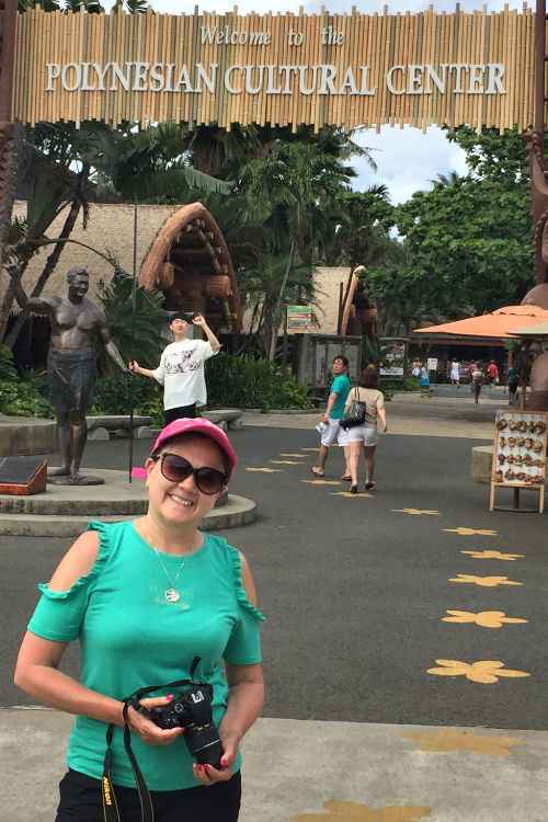 Karen at the Polynesian Cultural Center