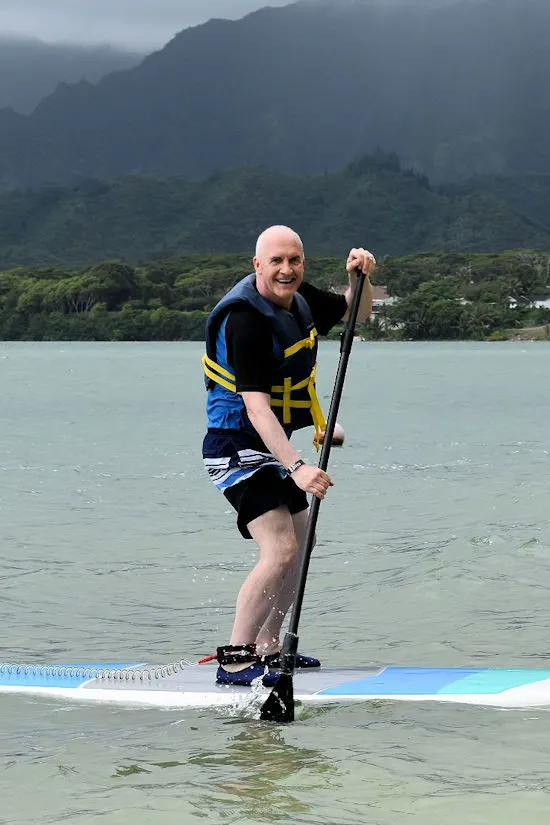 Brian paddleboarding