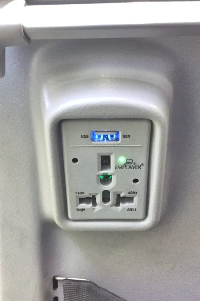 Plane power outlet