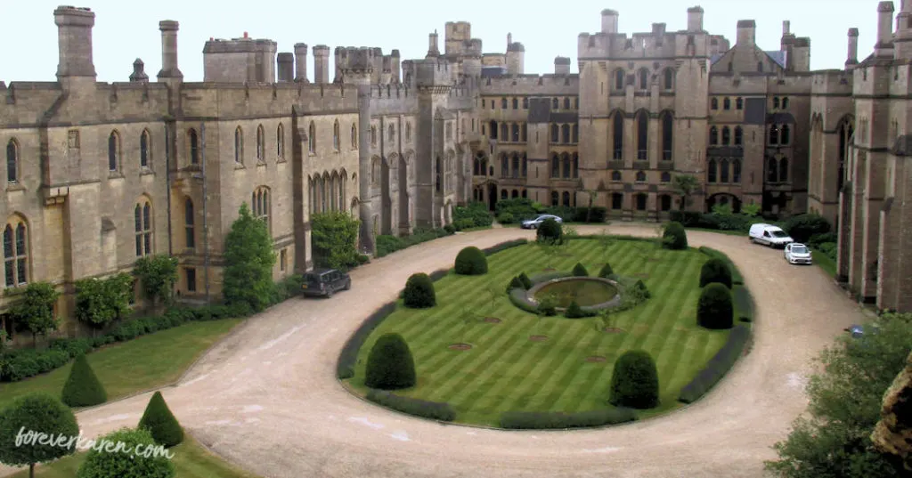 The courtyard at Arundel Castle, West Sussex