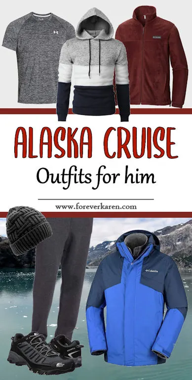 Clothing layers for men to wear on an Alaska cruise