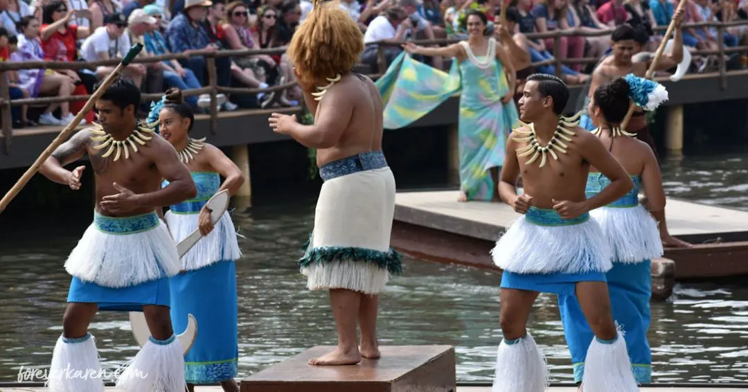 The canoe celebration at the Hawaii Polynesian Cultural Center
