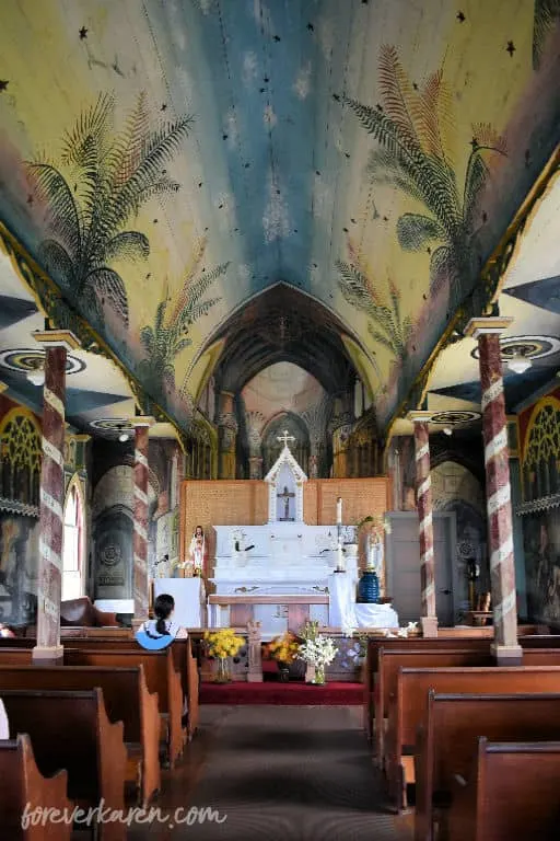 Inside the painted church