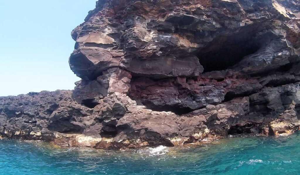 Sea caves on the Kona coast