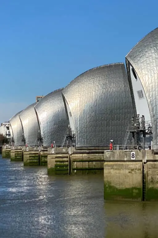 The Thames Barrier on London's River Thames