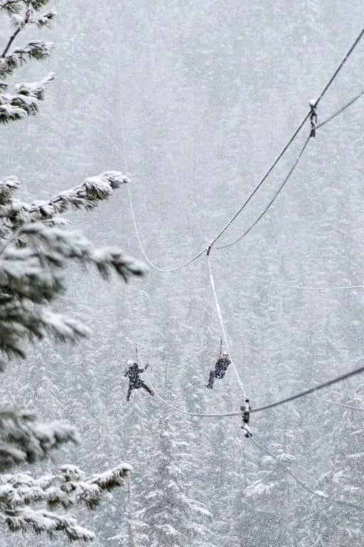 Ziplining in Whistler