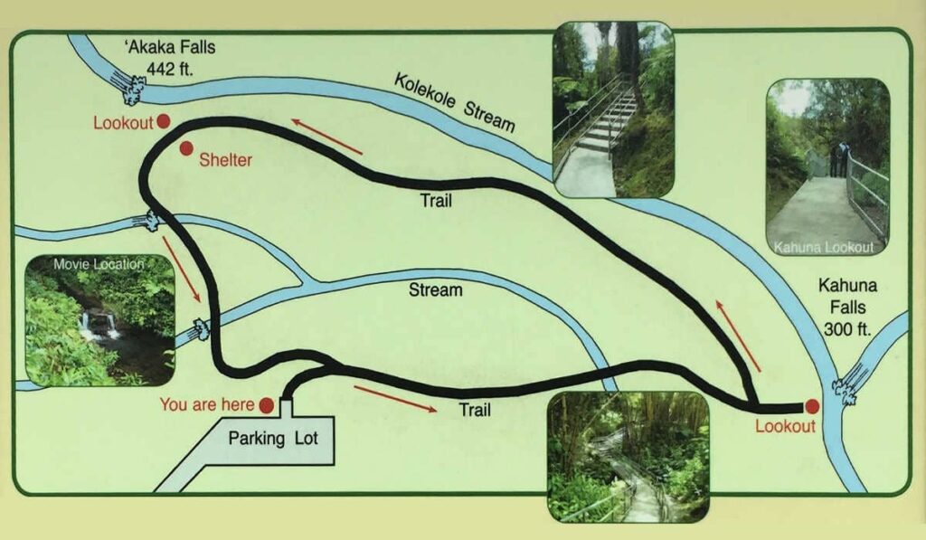 Akaka Falls trail map