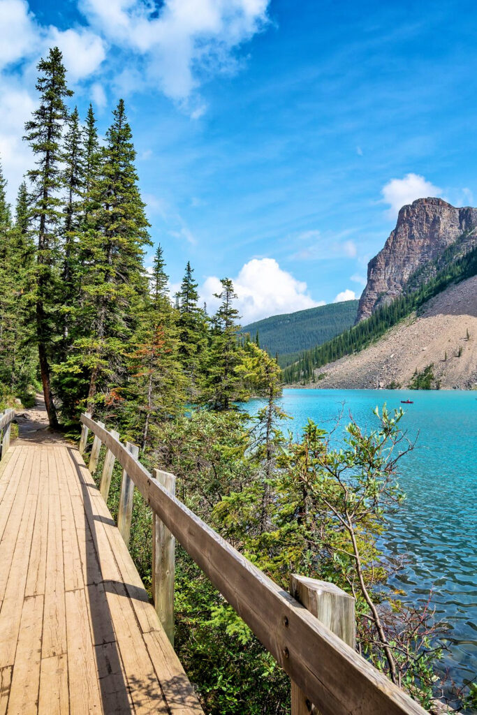 View from the Moraine Lake shoreline trail