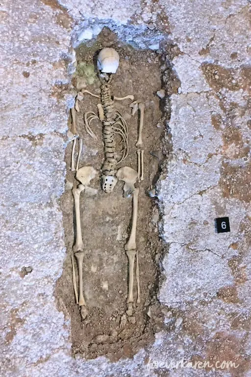 Remains of a pagan burial, Fishbourne Roman Palace