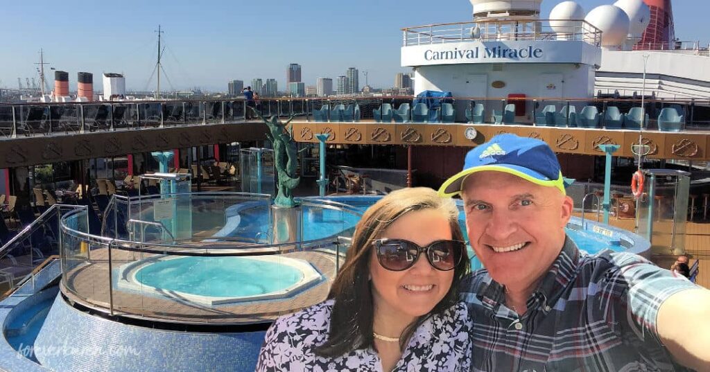 On the Lido deck of the Carnival Miracle