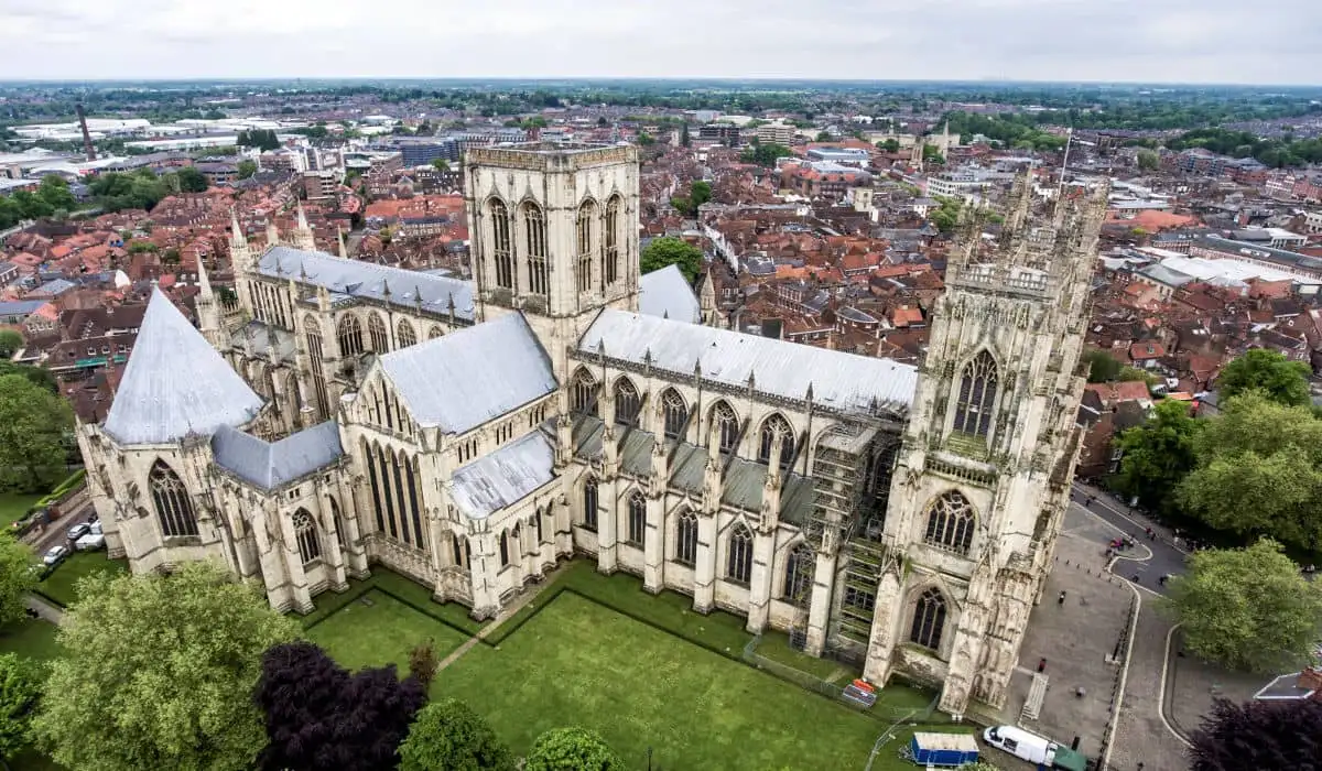 Aerial view of York Minster