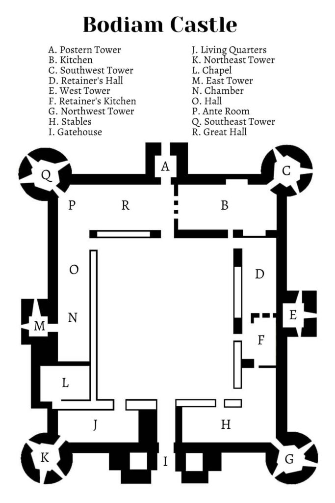 Bodiam Castle floor layout
