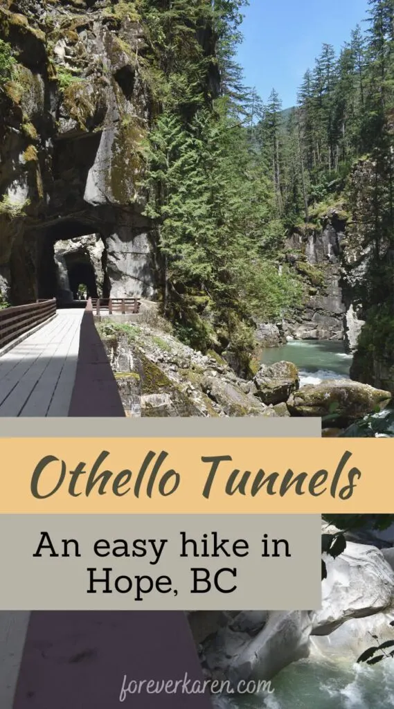 Near Vancouver, BC, the Coquihalla Canyon Provincial Park is home to the Othello Tunnels, a series of old train tunnels carved into the canyon. This fantastic trail through the tunnels offers picturesque scenery of the lush canyon and he rushing waters below.
