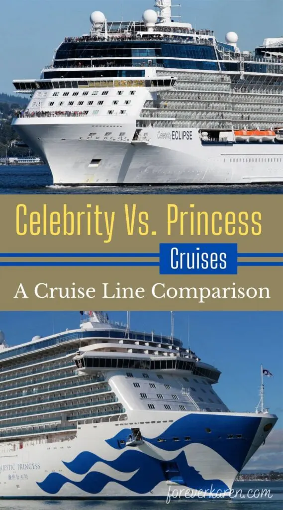 The Celebrity Eclipse and Majestic Princess cruise ships
