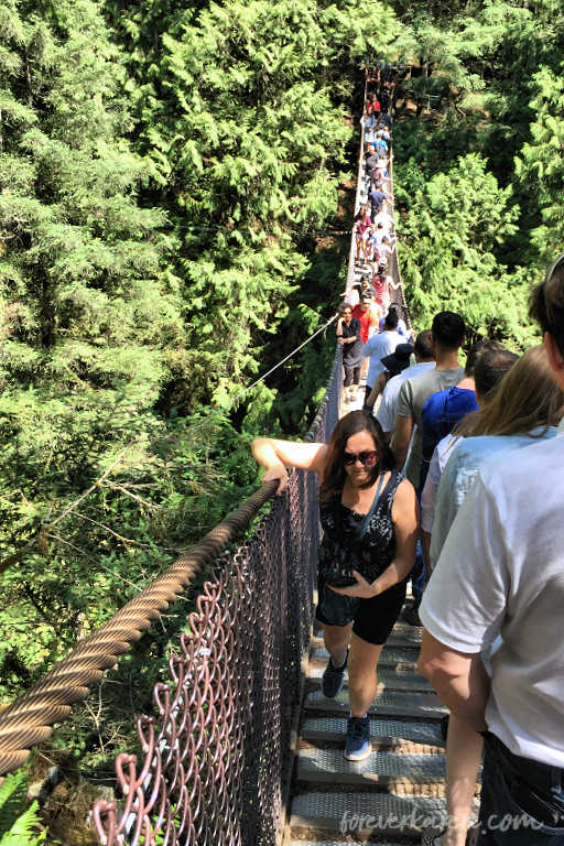 A busy day on the Lynn Canyon suspension bridge