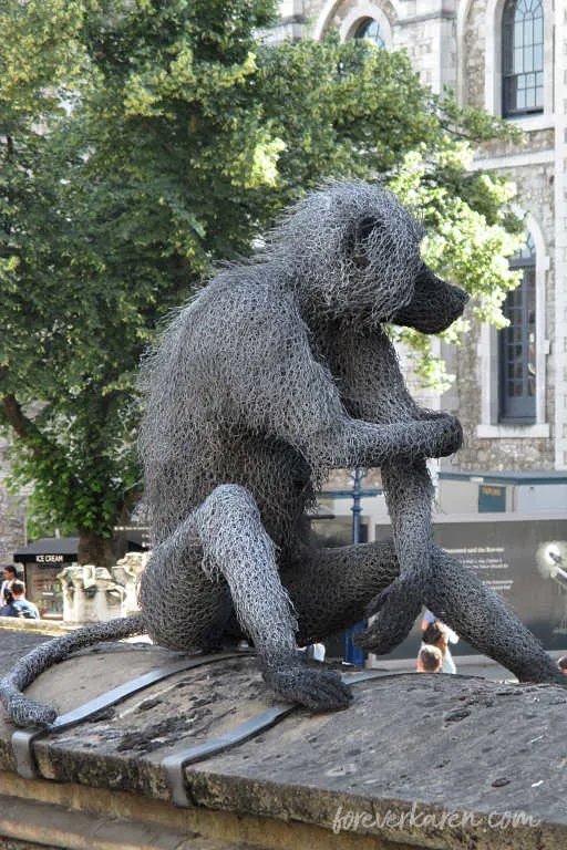 Kenda Haste wire monkey at the Tower of London