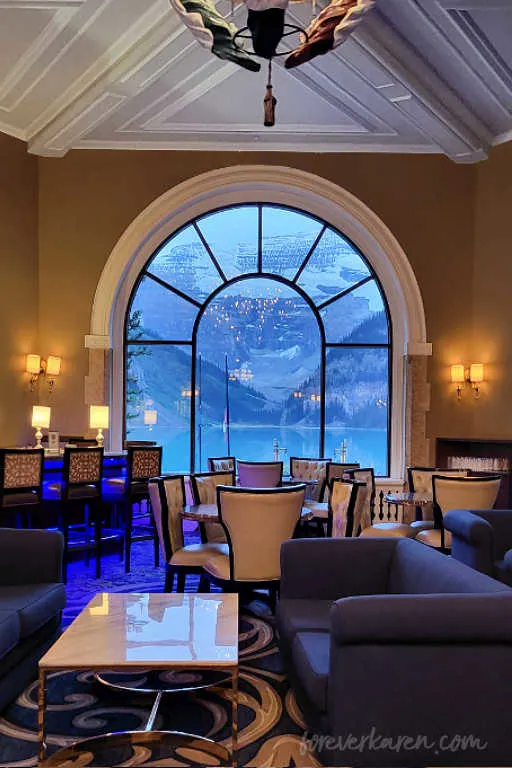 Lakeview Lounge at the Fairmont Chateau Lake Louise