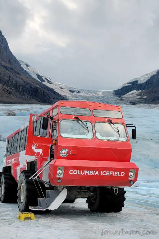 Snow bus on Columbia Icefield, Jasper National Park