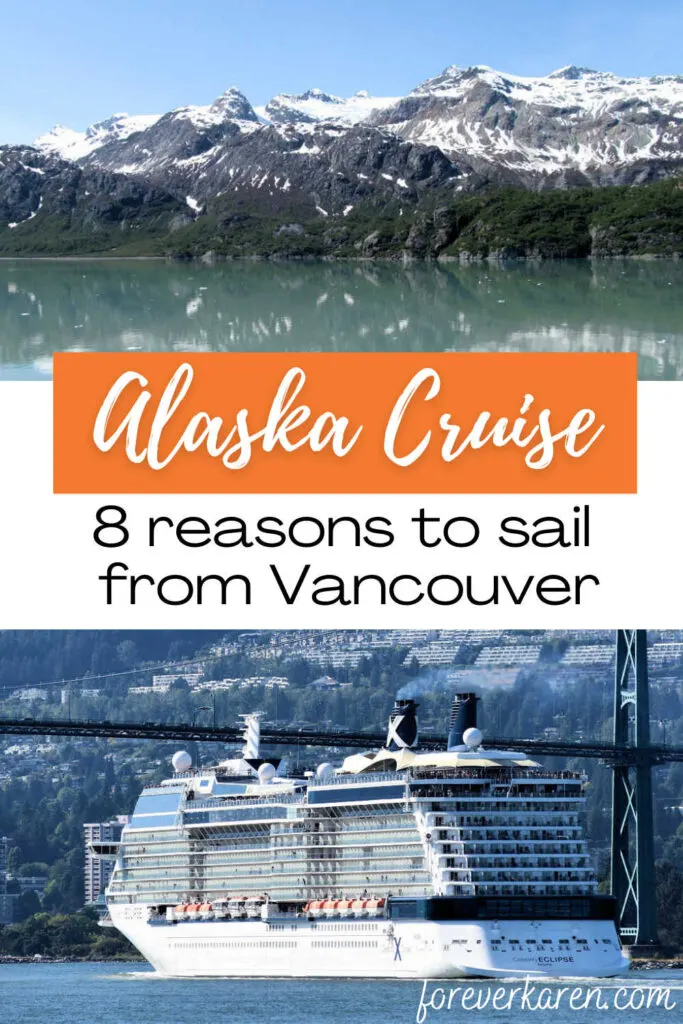 Glacier Bay National Park and a cruise ship sailing to Alaska