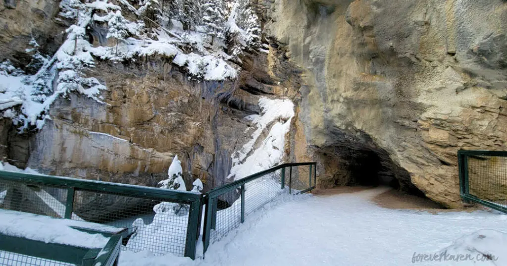 Cave entrance to the Lower Falls