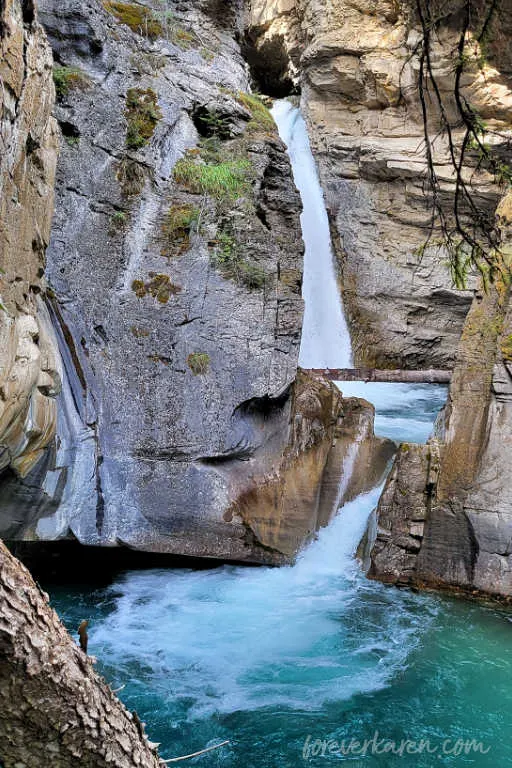 Johnston Canyon Lower Falls in summer