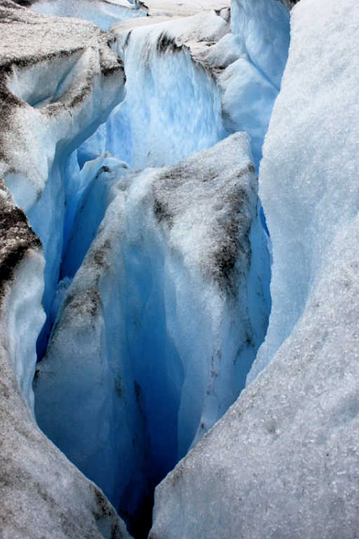 A glacier crevasse